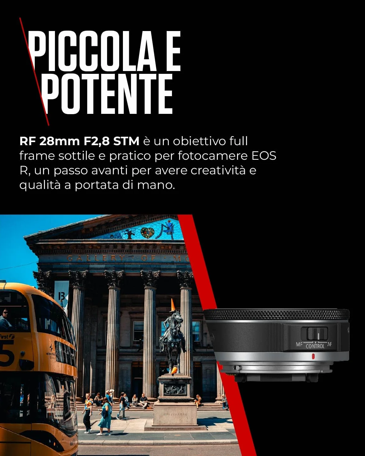Canon Szerokokątny obiektyw RF 28 mm F2.8 STM z powłoką Super Spectra (czarny)
