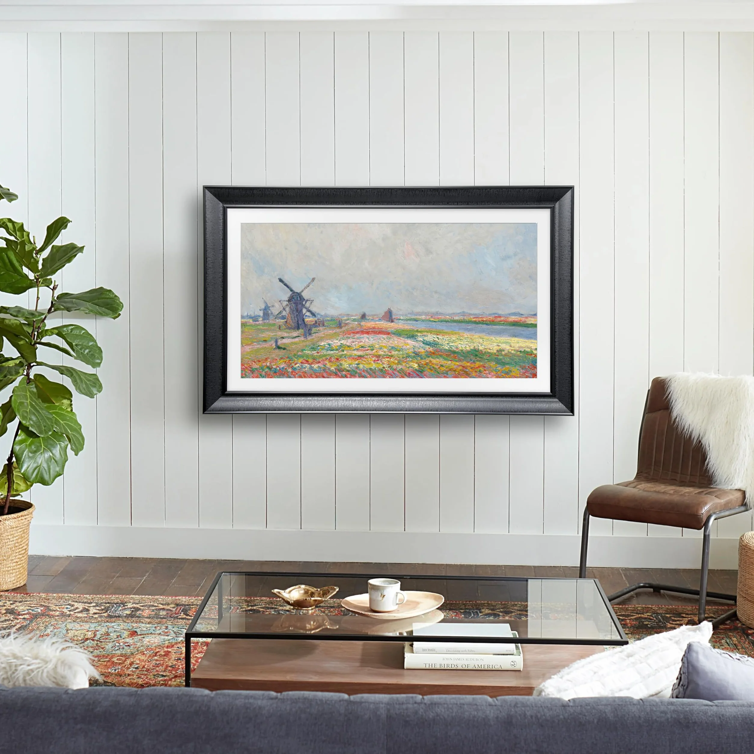 Ramka TV GUARD Frame, ramka TV kompatybilna z telewizorem Samsung The Frame – idealne dopasowanie, brak zakłóceń, kompatybilność z trybem Art (Nowoczesna czerń, 43 Inc)