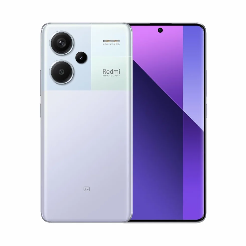 Xiaomi Redmi Note 13 Pro + 5G smartfon, 8 + 256 GB, telefon komórkowy bez umowy, wyświetlacz AMOLED 6,67" 1,5 K, 5000 mAh, aparat 200 MP, Dual-SIM, fioletowy