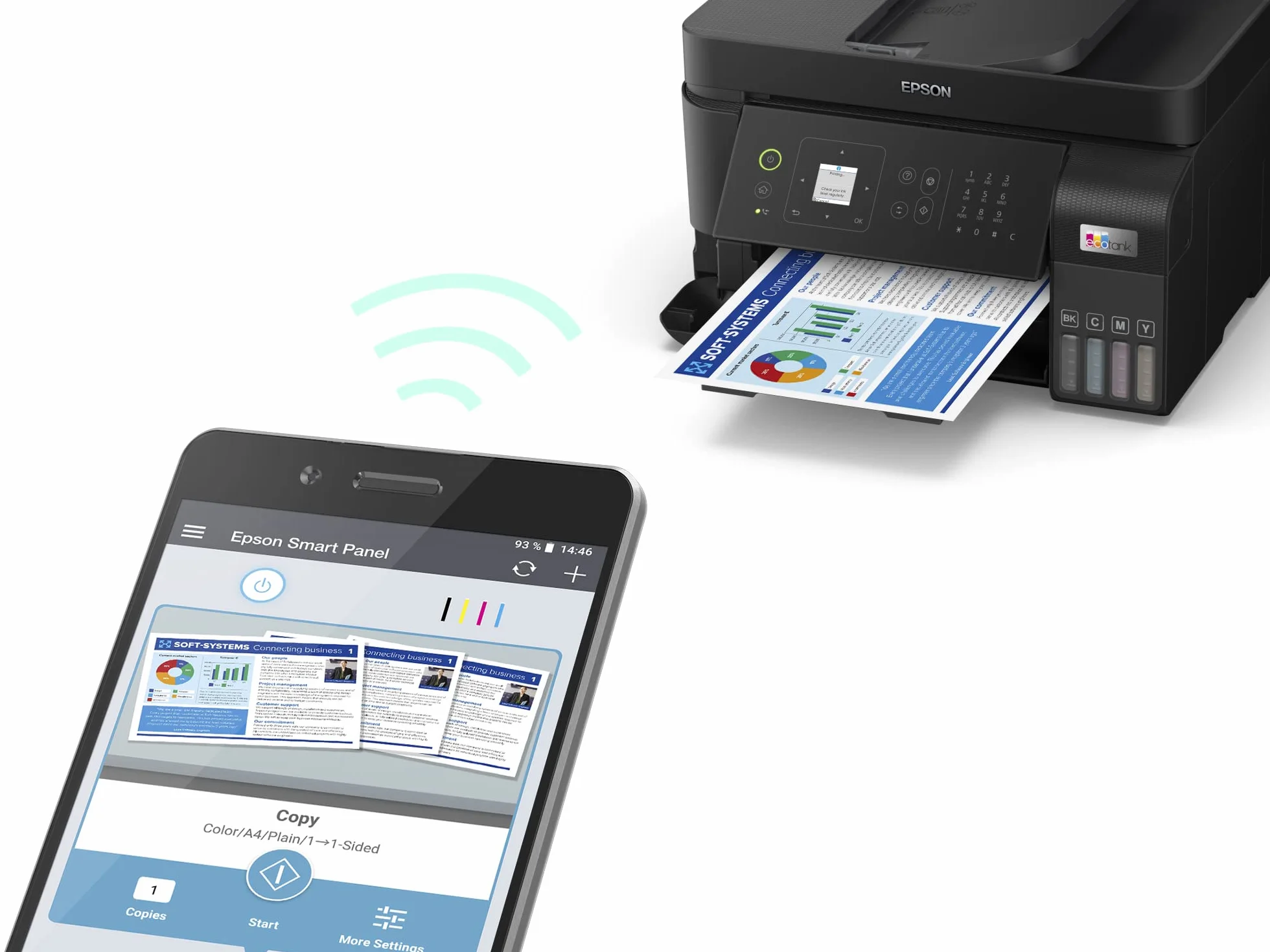 Epson EcoTank ET-4810 A4 wielofunkcyjna drukarka atramentowa Wi-Fi, z zapasem atramentów do 3 lat