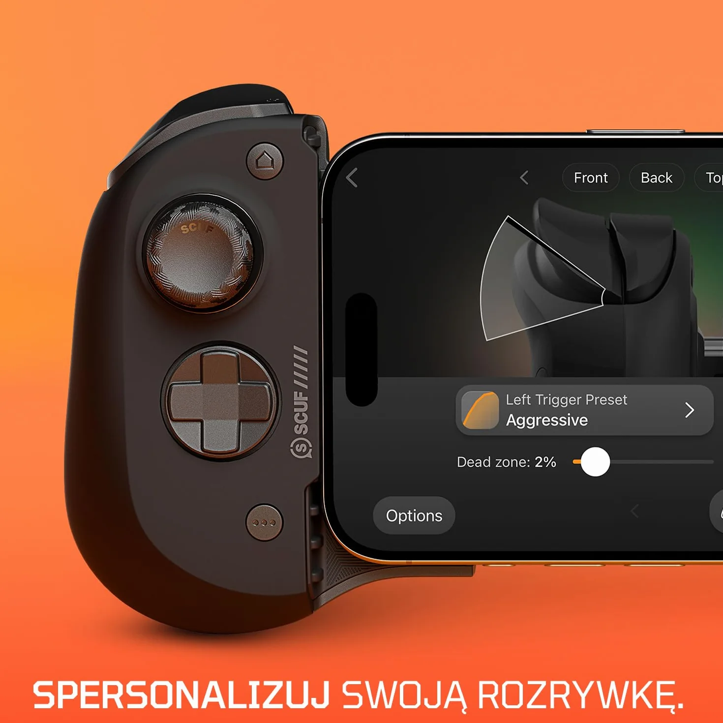 SCUF NOMAD Bezprzewodowy iPhone Kontroler do Gier Mobilnych – Tylne Łopatki – Drążki z Efektem Antydryfowym – Bluetooth 5.0 Łączność – PS Remote, Xbox Game Pass, Apple Arcade, Steam Link – Biały