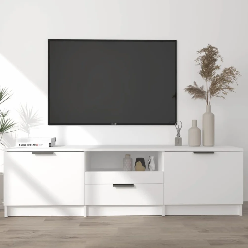 vidaXL Szafka RTV Biała 140x35x40 cm Drewno inżynieryjne
