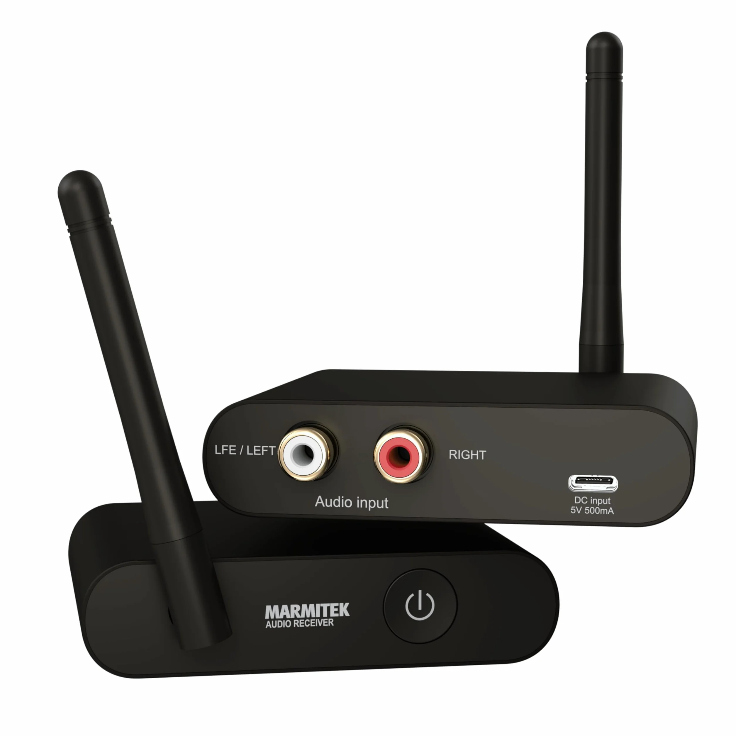 Bezprzewodowy zestaw do subwoofera Marmitek WS400 - Bas bez kabli - Cyfrowa transmisja 2,4 GHz RCA/LFE nadajnik odbiornik - Niska latencja - kino domowe | Bezprzewodowy aktywny subwoofer – podłączenie przez LFE lub RCA, Plug & Play, transmisja bez zakłóce