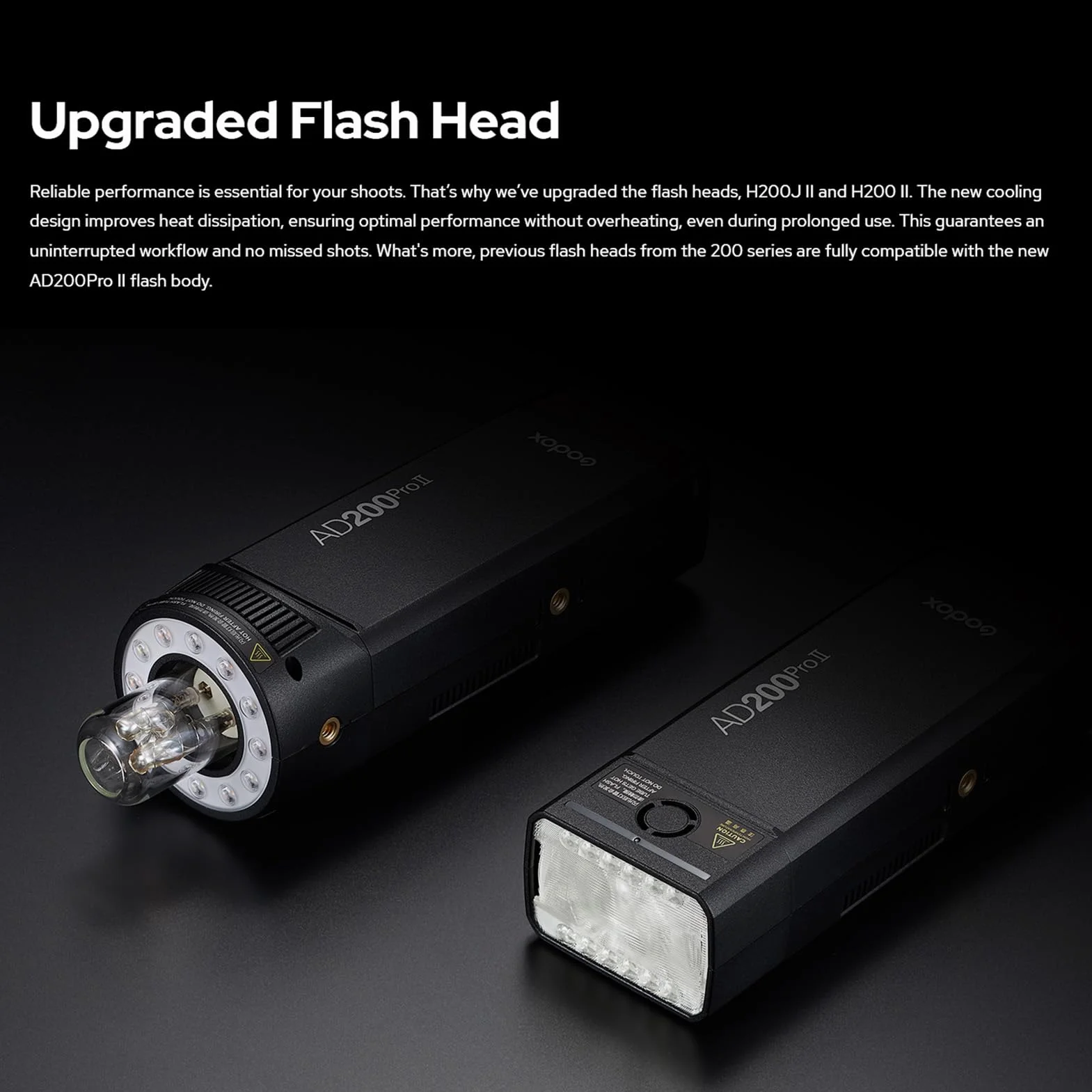 Godox AD200Pro II lampa błyskowa 200 W 2,4 G kieszonkowa bezprzewodowa lampa błyskowa Speedlite TTL 1/8000s HSS 0,01-1,8 s czas recyklingu z dwukolorowym światłem modelującym (ulepszony Godox AD200
