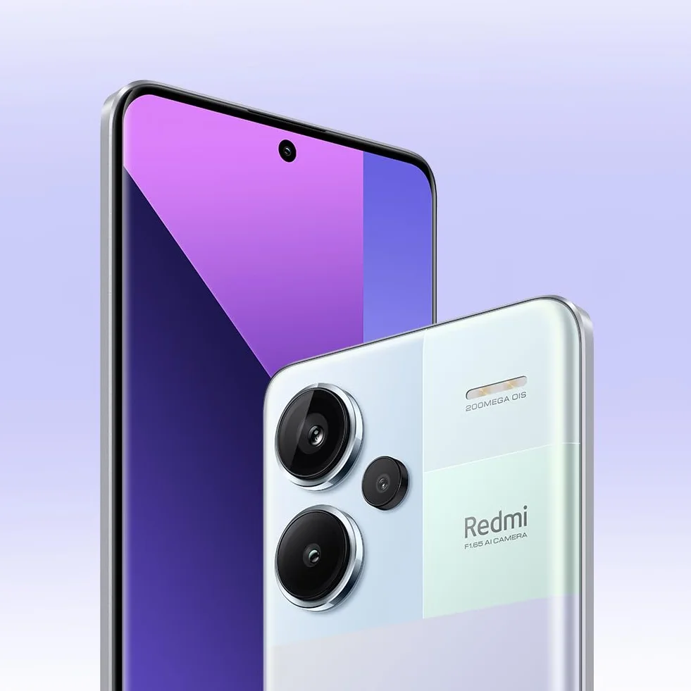 Xiaomi Redmi Note 13 Pro + 5G smartfon, 8 + 256 GB, telefon komórkowy bez umowy, wyświetlacz AMOLED 6,67" 1,5 K, 5000 mAh, aparat 200 MP, Dual-SIM, fioletowy