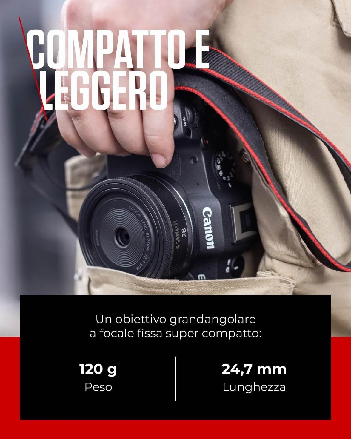 Canon Szerokokątny obiektyw RF 28 mm F2.8 STM z powłoką Super Spectra (czarny)
