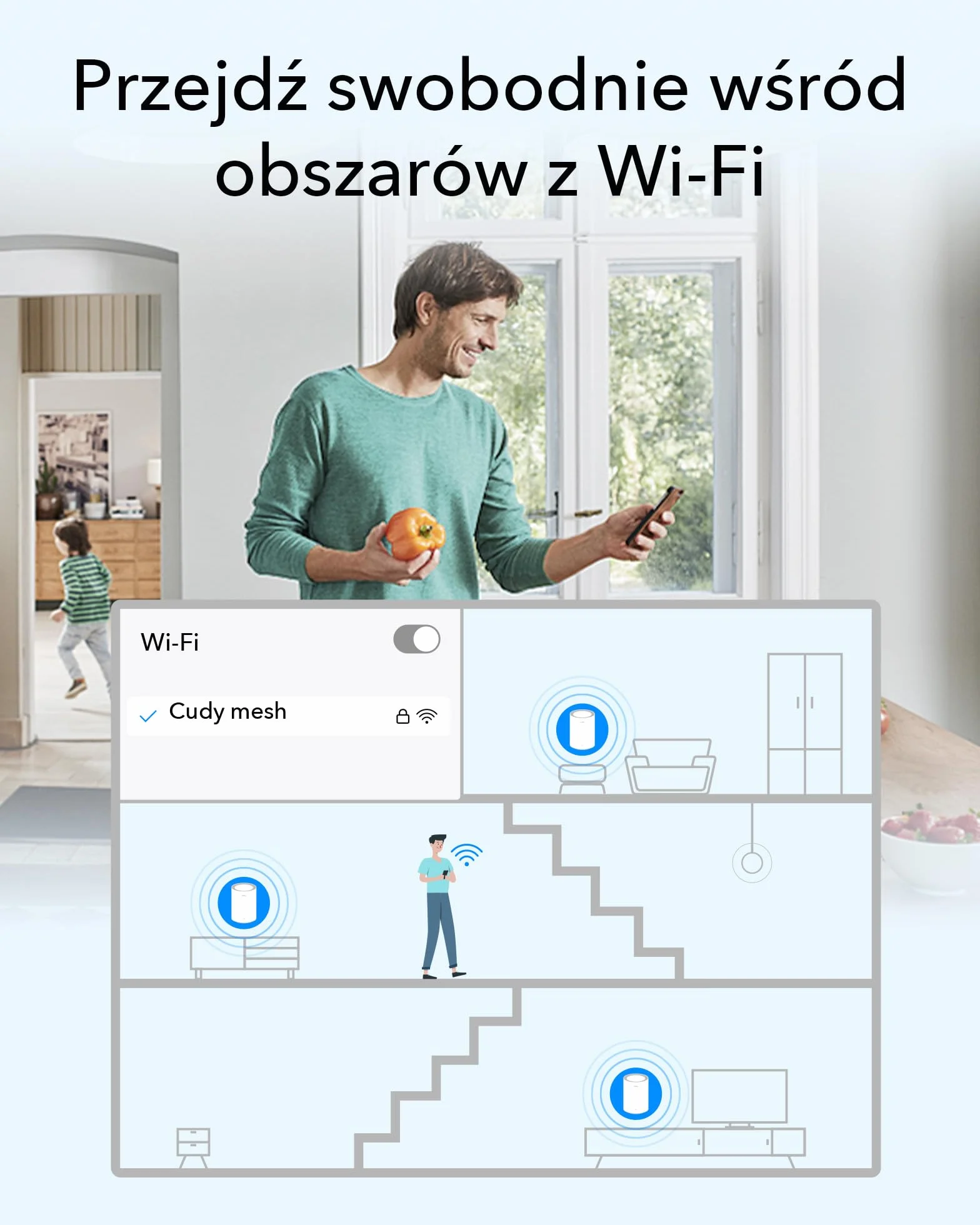 Cudy AX3000 2,5G System Siatki Wi-Fi 6, 2,5G WAN, Idealny Do Internetu 1Gig+, Wireguard, OpenVPN, Zerotier, CloudFlare, DDNS, M3000 3-Pakiet
