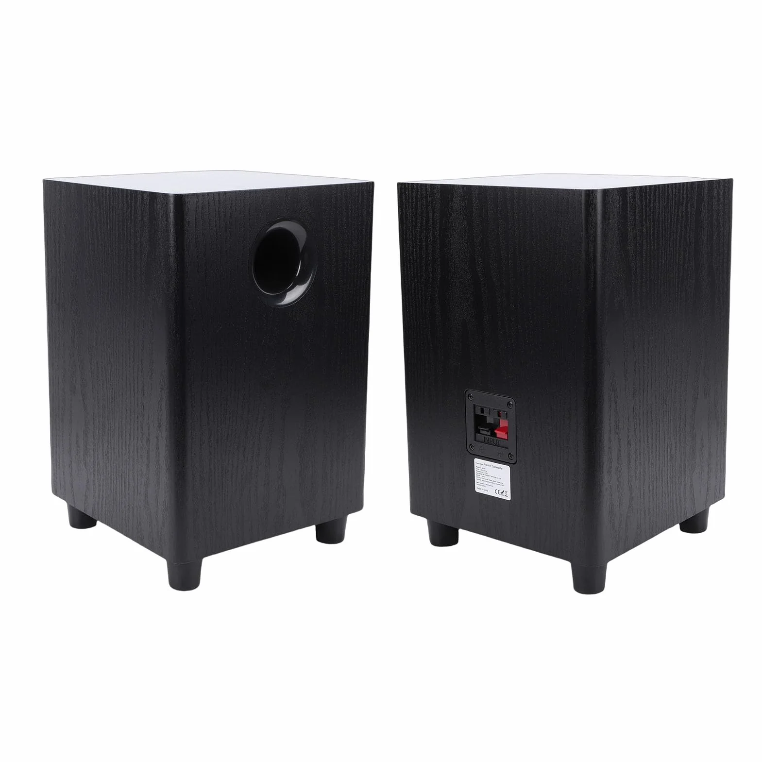 Annadue Subwoofer Domowy 100 W, 6,5 Cala Moc 100 W Mocny Bas Pasywny Subwoofer o Dużej Mocy do Kina Domowego Studio Audio, Plug and Play
