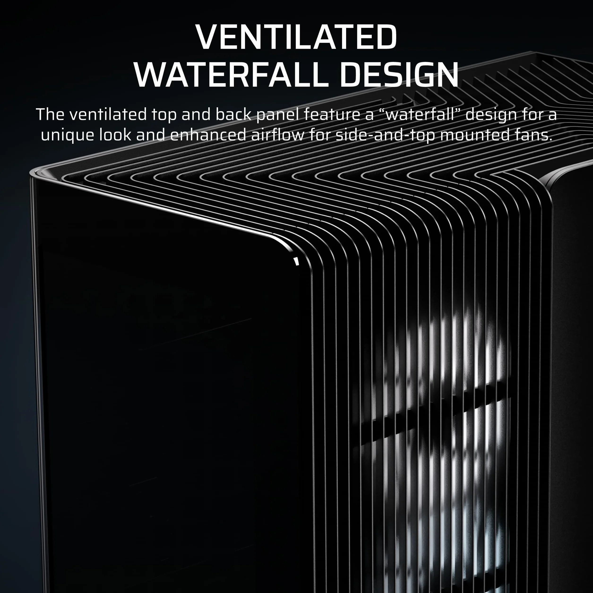 CORSAIR FRAME 4500X RS-R ARGB Panoramiczna szklana obudowa PC Mid-Tower - system montażu InfiniRail, pasuje do podwójnych grzejników 360 mm, GPU Anti-Sag, 3 x wentylatory RS120R w zestawie - czarna