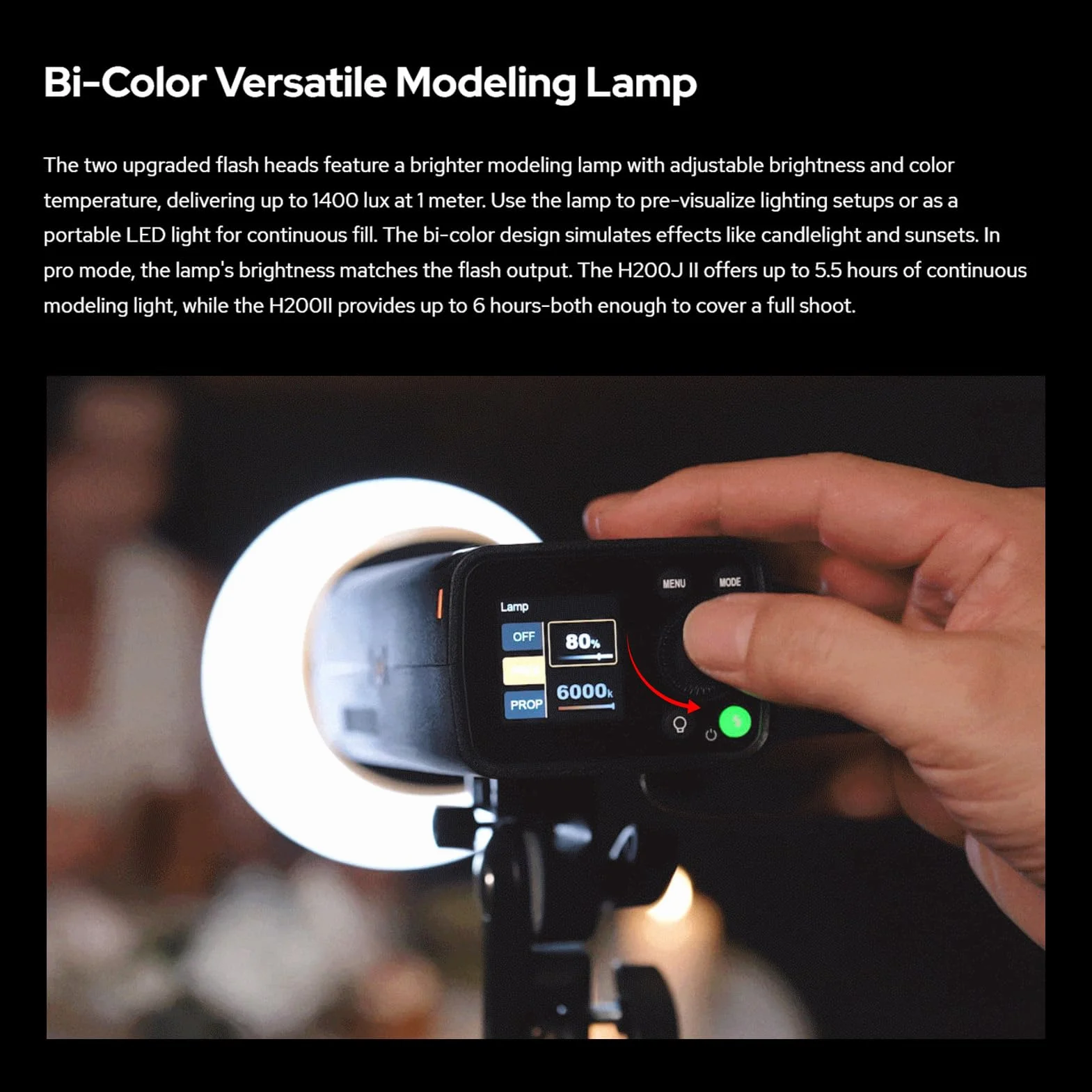 Godox AD200Pro II lampa błyskowa 200 W 2,4 G kieszonkowa bezprzewodowa lampa błyskowa Speedlite TTL 1/8000s HSS 0,01-1,8 s czas recyklingu z dwukolorowym światłem modelującym (ulepszony Godox AD200