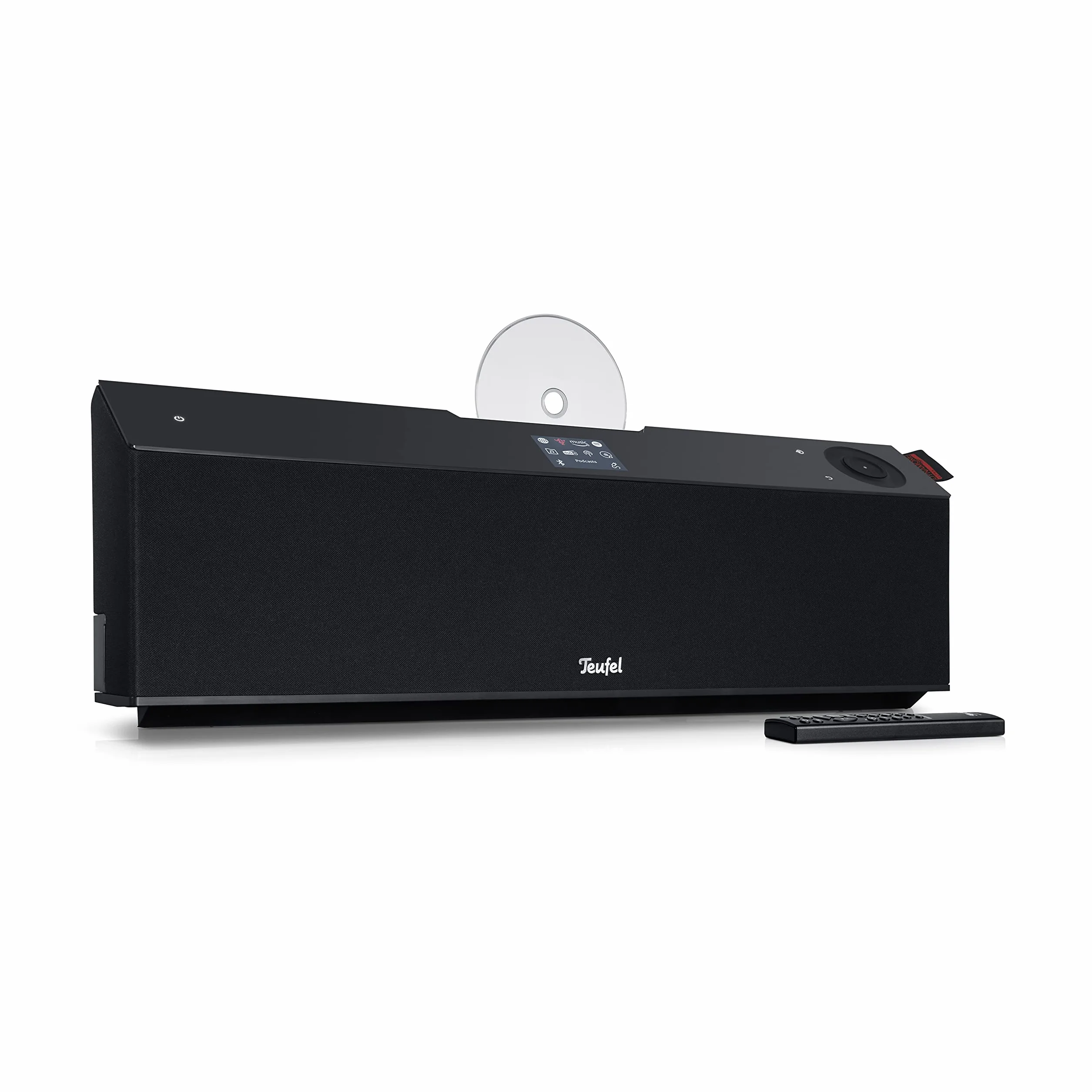 Teufel MUSICSTATION - Radio Internetowe CD z Bluetooth, DAB+ i FM, Strumieniowe Przesyłanie Muzyki, Dźwięk HiFi, Budzik, Wi-Fi, Bass Reflex - Czarny