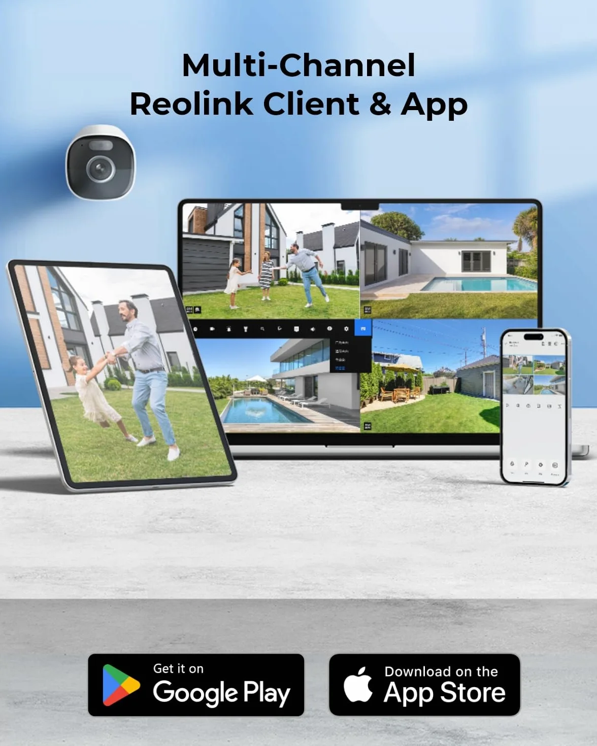 Reolink Bezprzewodowa kamera bezpieczeństwa 5 MP zasilana energią słoneczną z reflektorami, WiFi 2,4/5 GHz, inteligentne wykrywanie, 2-drożny dźwięk, syrena, microSD i przechowywanie w chmurze, bez miesięcznej opłaty, Eco Pro + panel słoneczny