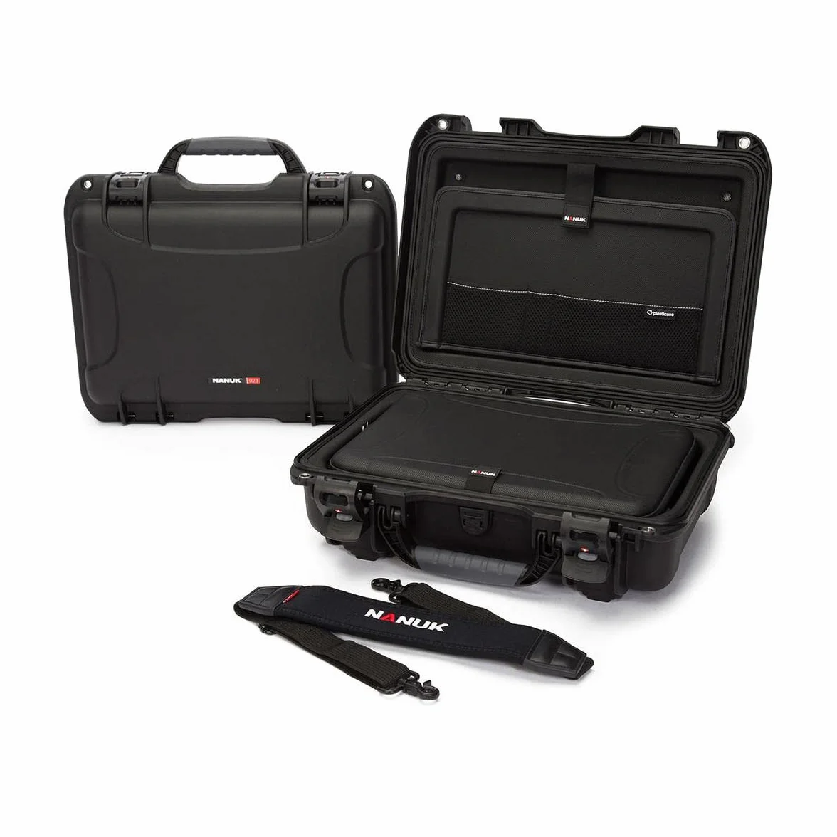 Nanuk Wodoodporne twarde etui 923 z zestawem wkładki do laptopa - czarne