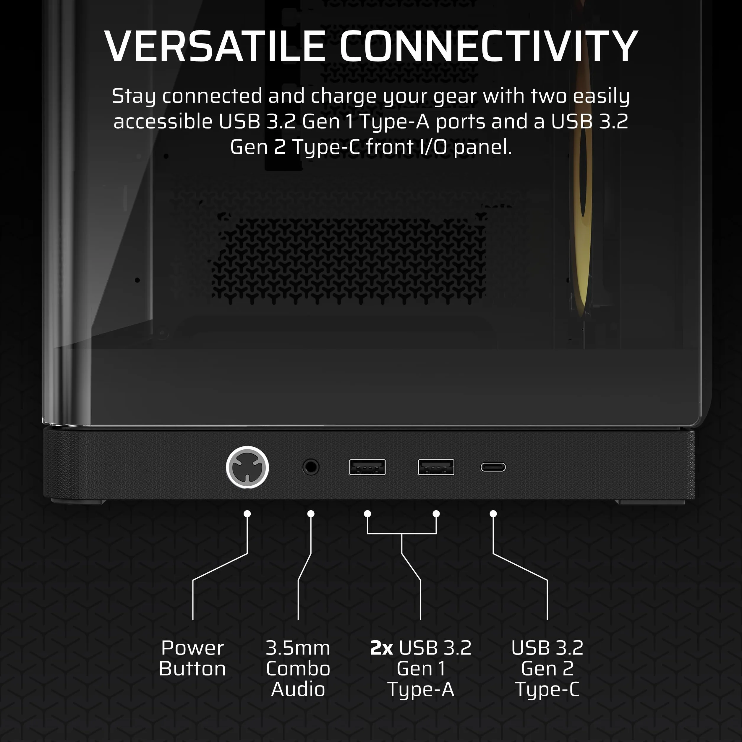 CORSAIR FRAME 4500X RS-R ARGB Panoramiczna szklana obudowa PC Mid-Tower - system montażu InfiniRail, pasuje do podwójnych grzejników 360 mm, GPU Anti-Sag, 3 x wentylatory RS120R w zestawie - czarna