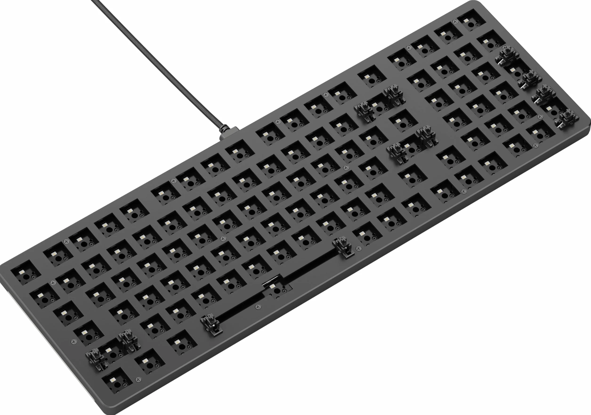 Glorious Gaming GMMK 2 Full Size (96%) Barebones (tylko obudowa) – obudowa gamingowej klawiatury mechanicznej, pełny rozmiar, aluminium, konfigurowalna, RGB, układ amerykański/ANSI - Czarny