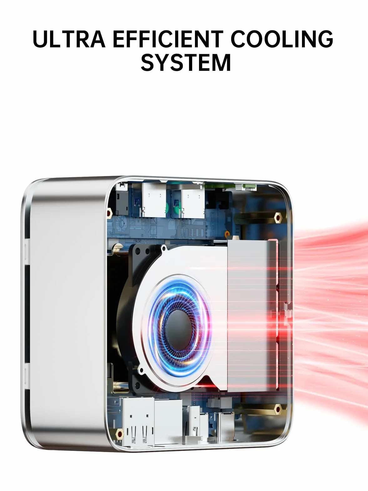 GMKtec (3-letnia AMD Ryzen 5 Mini-PC 3500U (bardziej wydajny niż 4300U/N150/N100/N95 4C/8T 4,50 GHz), G10 Mini-Komputer, 16GB DDR4 RAM 3200MHz + 512GB PCIe 3.0x4 SSD, WiFi 5/USB 3.2/USB-C/BT