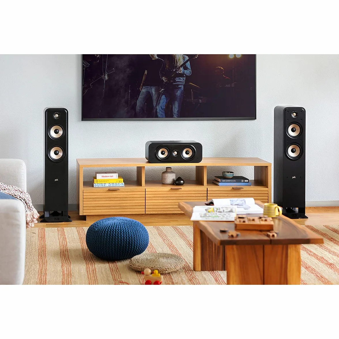 Polk Audio Signature Elite ES50 wysokiej rozdzielczości głośnik HiFi do kina domowego, certyfikat Hi-Res, kompatybilny z Dolby Atmos i DTS:X (sztuk), czarny