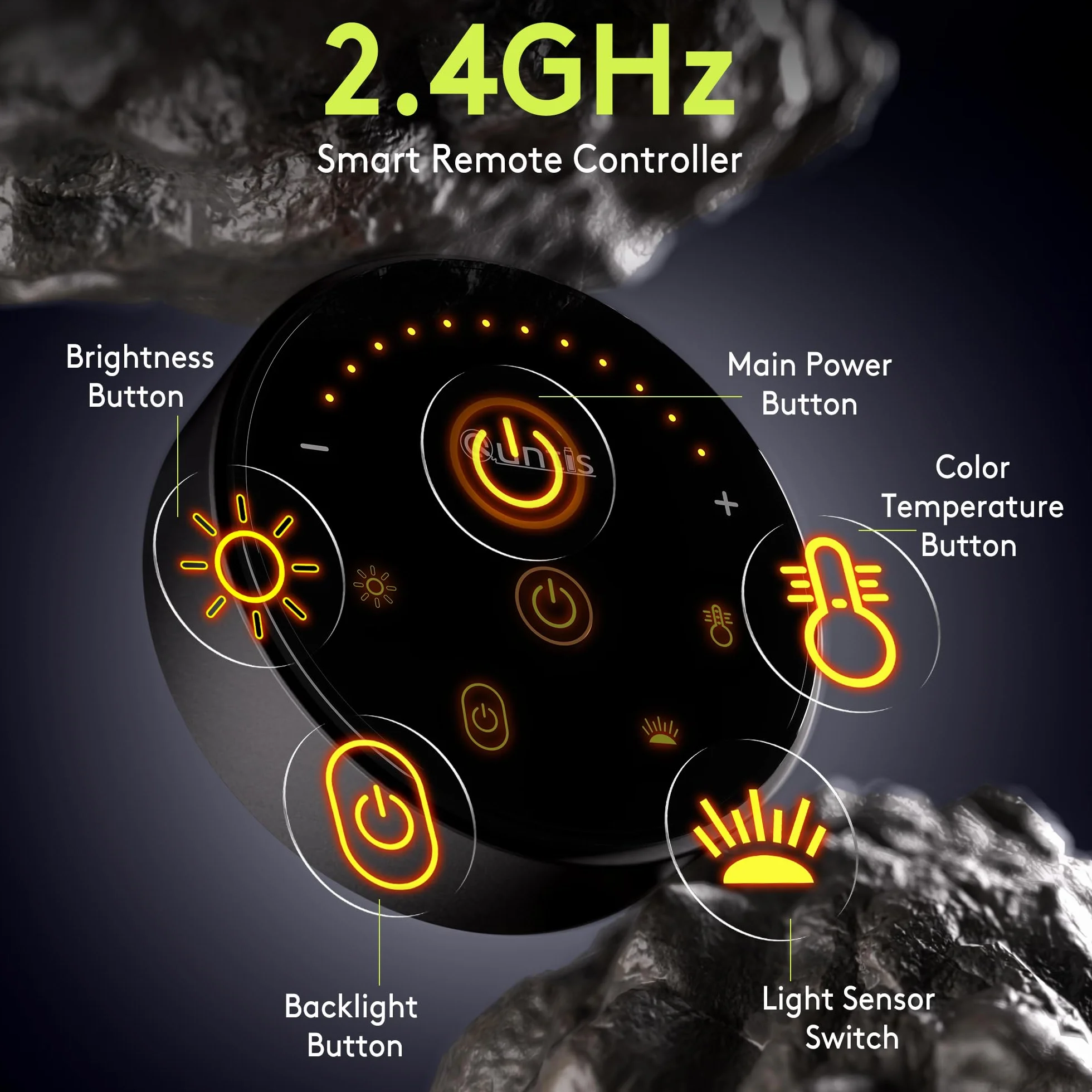 Quntis 66CM zakrzywiona lampa do monitora z pilotem i podświetleniem RGB, składana lampa do monitora z automatycznym ściemnianiem, regulowaną jasnością i temperaturą barwową