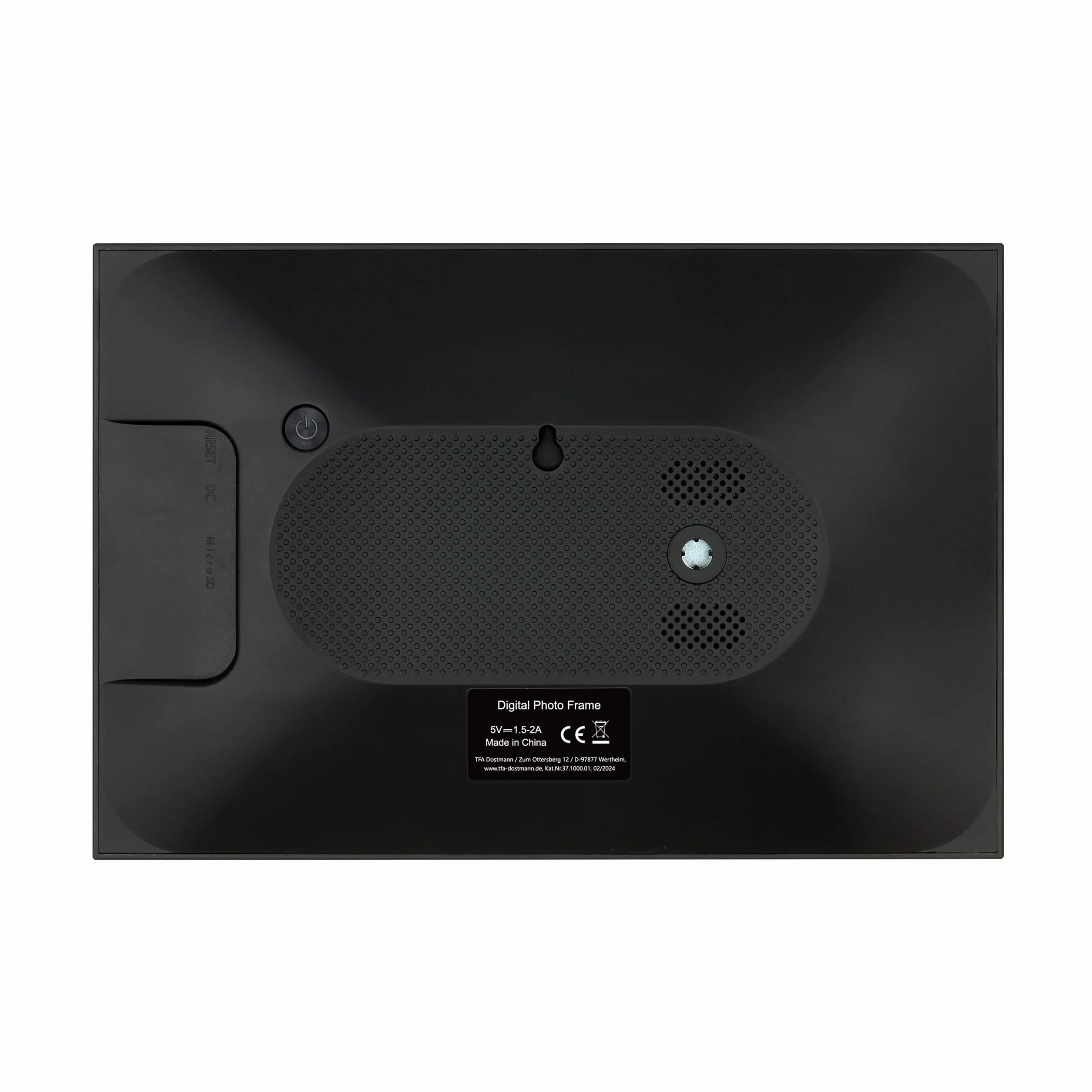 TFA Dostmann Cyfrowa ramka na zdjęcia WLAN 10", 37 1000, z aplikacją FRAMEO, złącze USB, do nagrywania filmów i zdjęć, wyświetlanie godziny + pogody, łatwa konfiguracja, czarna
