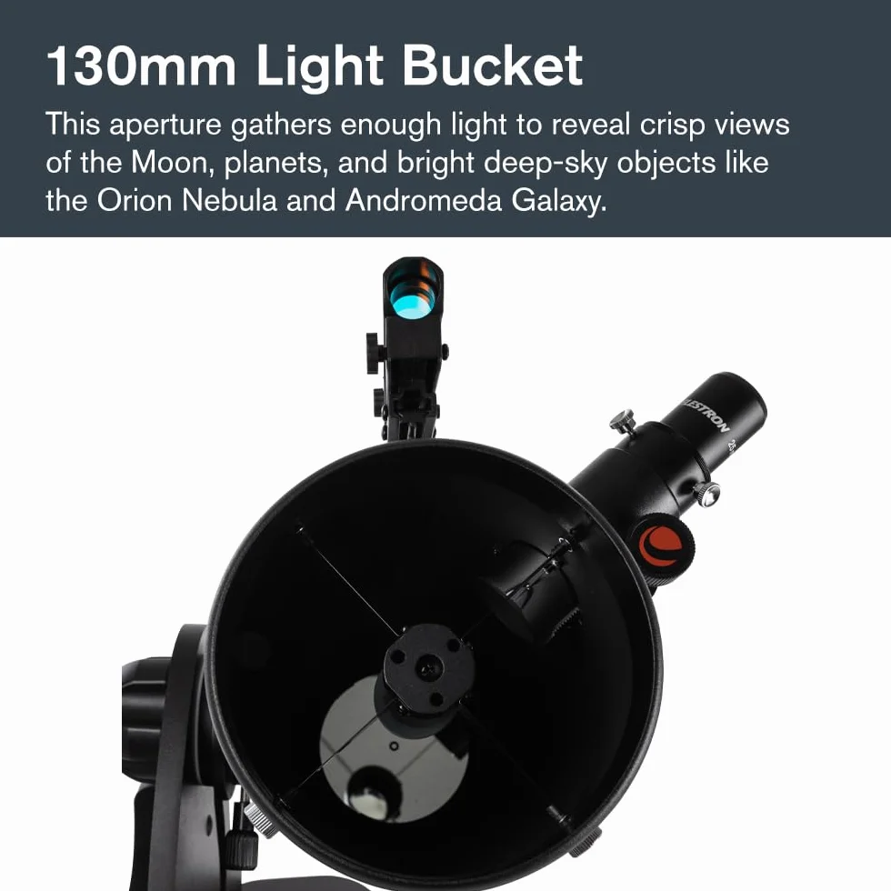 Celestron 22481 StarSense Explorer 130 mm Teleskop stołowy typu Dobson z obsługą aplikacji na smartfony Współpracuje z aplikacją StarSense – iOS/Android